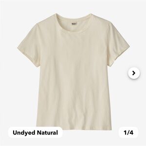 Patagonia cotton t shirt, Ws small, natural white/cream color